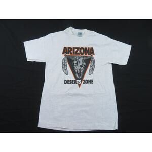 Arizona Cow Skull Feather T-shirt Sz M 1990s
